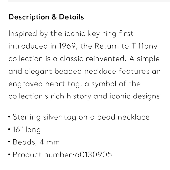Authentic Return to Tiffany bead necklace - Picture 5 of 8